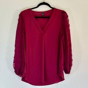 Elegant Silky V-Neck Top